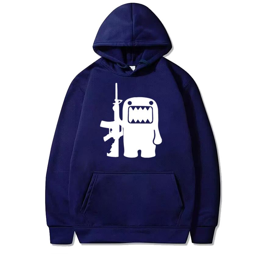 2025 New in Funny Domo Kun AK47 Printed Hoodies Men women harajuku vintage Sweatshirt Unisex Casual Fleece Long sleeve pullovers