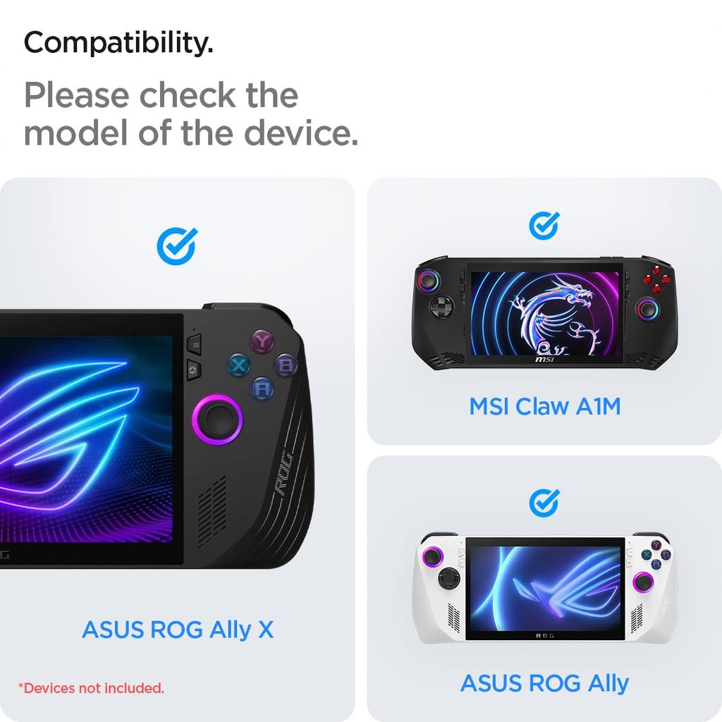 Spigen Rugged Armor Pro ROGAlly RC71L Hard Shell Travel Carrying Case with Accessory Original Charger Storage Black (23) Pocket, Bag,