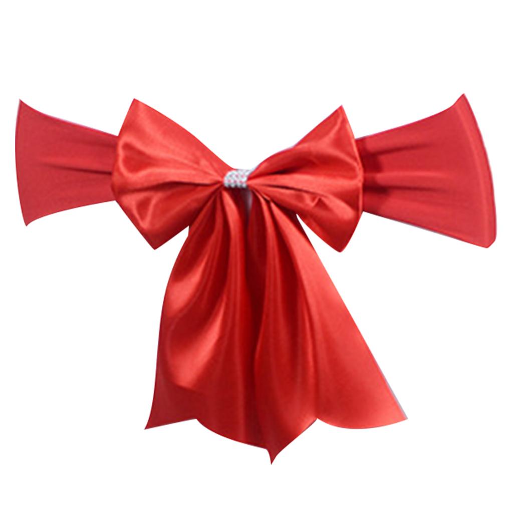 Полиэстеровый бант на стул, эластичная лента для стула, идеально подходит для свадебных украшений и праздничных мероприятий, мягкий и прочный материал