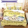 3pcs Chiikawa Cover Set - Personalized Name, HD Printed Bedding with 1 Cover and 2 Pillowcases - Perfect for Home Decor, Easy Care