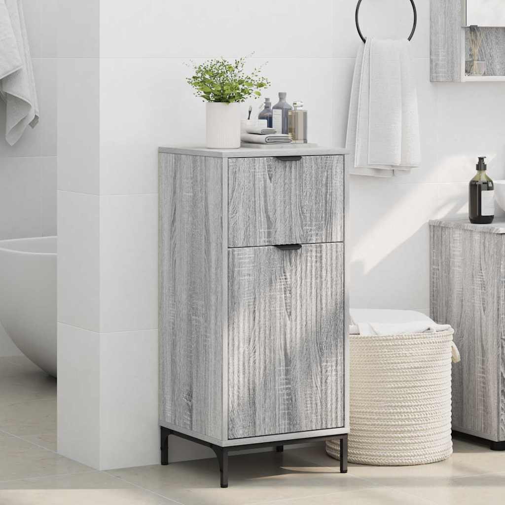 Bathroom Cabinet with Storage Grey Sonoma 39.5 x 36 x 88 cm
