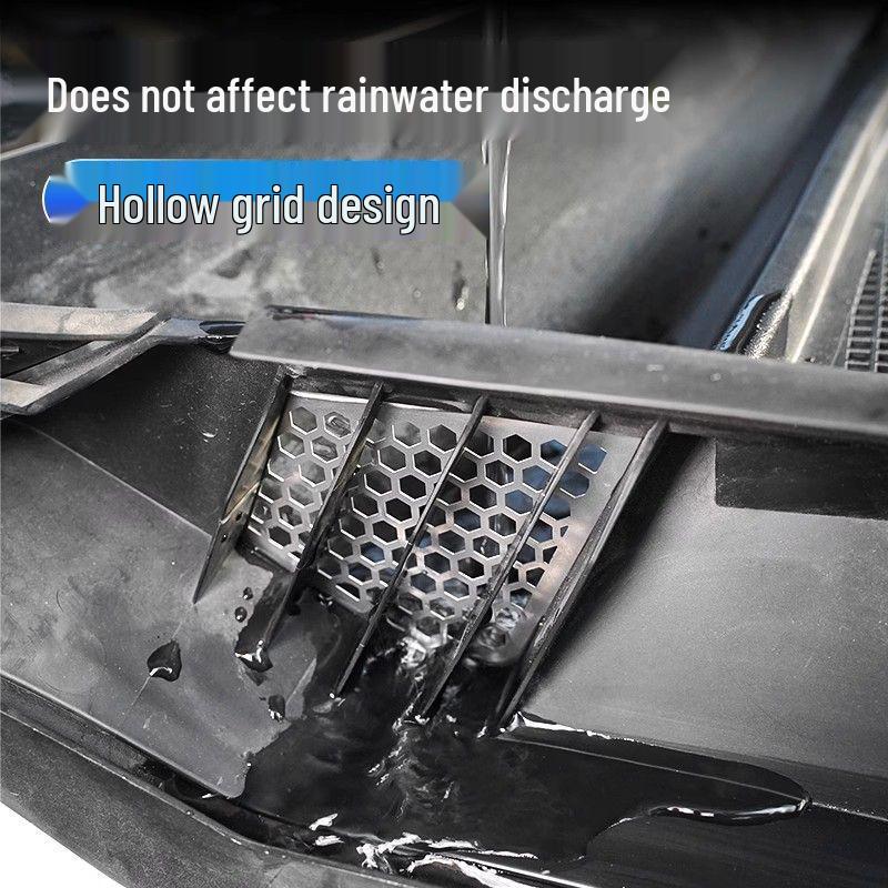 Stainless Steel Insect-Proof Anti-Clog Drain Cover for Ford Edge L Windshield Trough