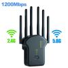 5G 1200 Мбит/с Беспроводной повторитель Wi-Fi Повторитель сигнала Wi-Fi 2,4G 5,8G Двухдиапазонный удлинитель Wi-Fi 6 антенн Сетевой усилитель WPS Маршрутизатор