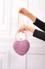 Women's Stylish and Useful Evening Dress Bag Women's Heart Stoned Saxe Blue Evening Dress Bag