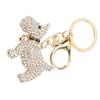 Брелок в виде щенка, блестящий, со стразами, инновационный, милый, ручной работы, металлический брелок для сумок, рюкзаков