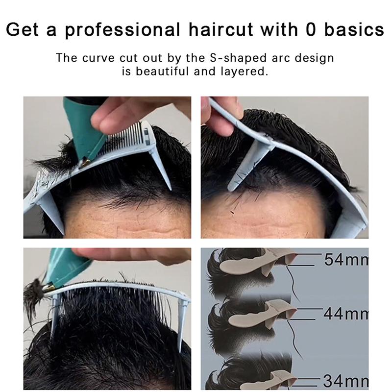 Мужская изогнутая расческа для позиционирования, регулируемая S-образная конструкция, профессиональная парикмахерская машинка для стрижки волос, расческа, парикмахерские инструменты для укладки