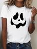 A Summer Themed Cartoon Ghost or Pumpkin Lantern Women's T-shirt with Comfortable Fit Summer Fashion New Products Holiday Gifts