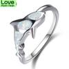 Циркониевый камень Очаровательное кольцо-кольцо в виде акулы для женщин Свадебное свадебное украшение Ретро Шик Модное кольцо-кольцо в виде животного для женщин Высококлассный сувенир