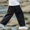Мужские брюки-карго свободного покроя, однотонные, в винтажном стиле, вельветовые, в уличном стиле, прямые, с широкими штанинами, с несколькими карманами, для путешествий на открытом воздухе