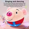 Active Moving Pet Plush Toy Interactive Pet Bouncing Ball Washable Cartoon Squeaky Pig Dog Toy for Dogs Puppies Anxiety Relief And Exercise
