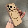 Официальный магнитный чехол для телефона для iPhone 17 Air 13 11 12 14 15 16 Pro Max Plus Magsafe Большое окно Защитная крышка для беспроводной зарядки