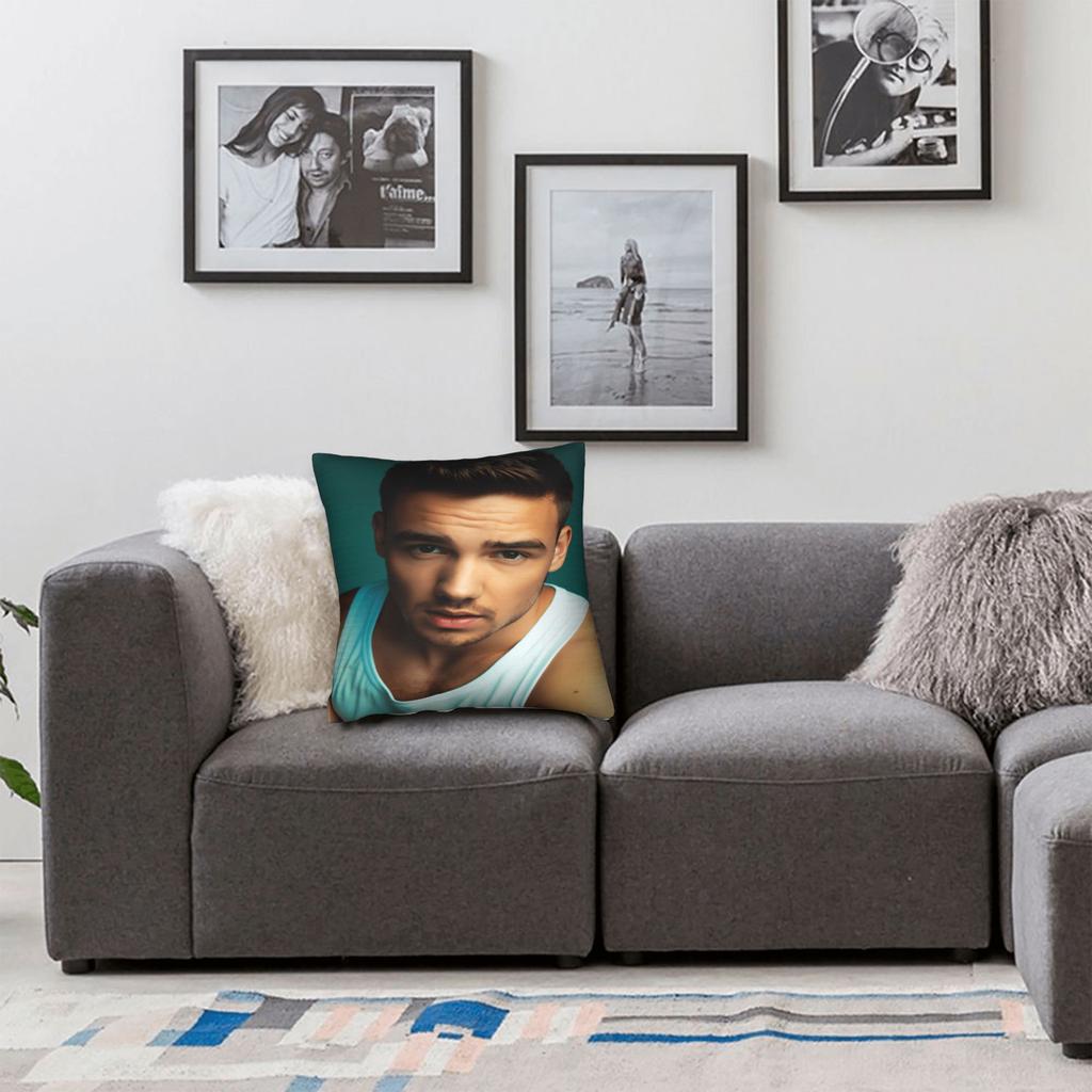 L-Liam Payne Singer Pillow Cover Soft Cushion Cover Fashion Pillow Case For Sofa Home Decoration