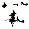 Garden Corner Sign with Witch Silhouette for Yard Decor