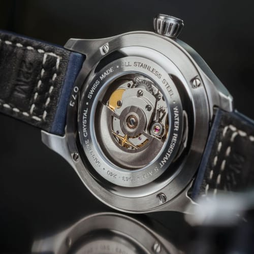 Davosa Newton Pilot Day-Date Automatic Watch, Swiss Made, Blue, 161.585.45