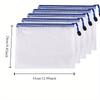 5pcs Waterproof Zip Bag A4 Transparent Document Bag Pen Filing Products Pocket Folder Office School Supply