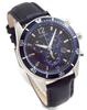 Citizen Genuine Leather Replacement Strap Blue Japan Model Number Eco-Drive Chronograph, Solar, Strap, Included, Base, VO10-6741F/BLACK