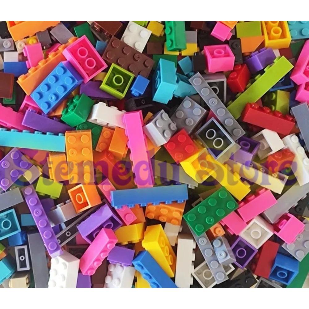 125 г Набор Строительных Кубиков Большой Упаковкой Сортировка по Цветам Кубики Блоки Пластины Игрушки Мелкие Частицы Совместимые с Крупными