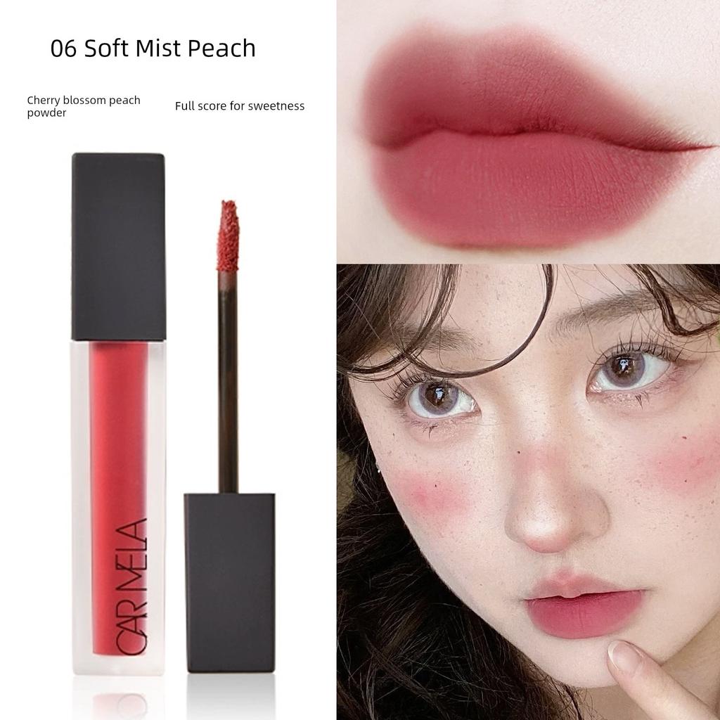 Carmela Lip Mud 04 Lipstick Matte Velvet Matte Fall and Winter Lip Lacquer Makeup Artist Long Lasting Fadeless Carmela