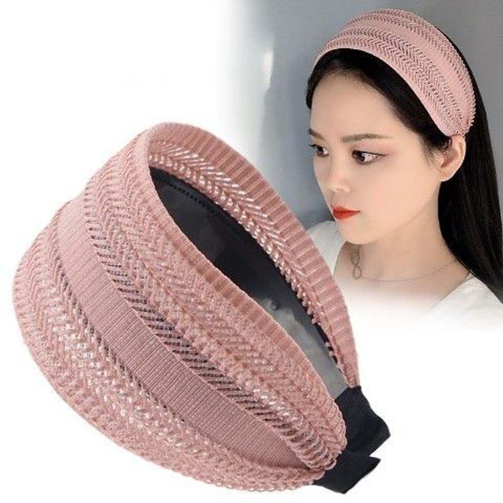 Sweet Hollow Wash Face Wide Side Headwear Headband Women Hair Hoop Korean Head Wrap Lace Hairbands