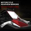 Зеркало для мотоцикла из углеродного волокна, красные зеркала заднего вида для скутера, 8 мм 10 мм, боковое зеркало для мотоцикла, скутера, уличного велосипеда