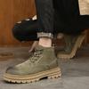 Модные мужские ботинки челси, водонепроницаемые кожаные повседневные ботинки на шнуровке с высоким верхом, высококачественные повседневные ботинки на толстой подошве для путешествий на открытом воздухе, мужские ботинки