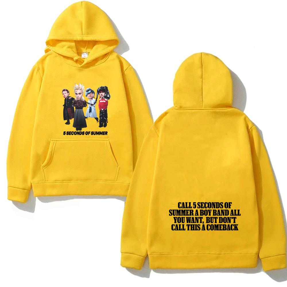 5 Seconds of Summer НОВЫЙ Альбом Толстовка с капюшоном Гранж Осень Зима Готика Флисовая одежда Высокое качество Топ