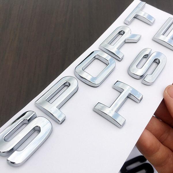 1Set 3D Car Sticker SPORT HSE Logo Rear Trunk Decor Trim Sticker Emblem Badge Decal Fit