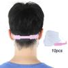 10PCS Silicone Ear Protection Sheet Ear Protector Silicone Strip 3 Section AdjustablePink