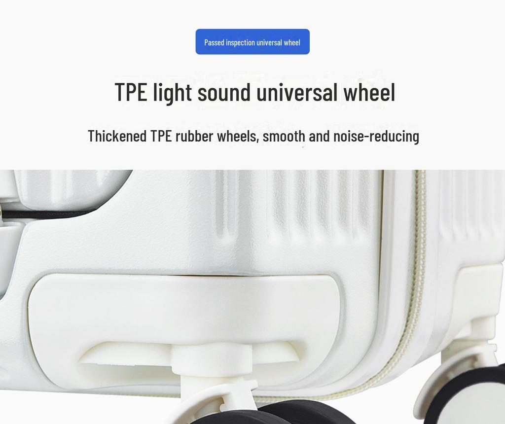 Многофункциональный чемодан Yongsheng: Открывается спереди, защита от падений, размеры 24" и 26", большая вместимость, бесшумные универсальные колеса.