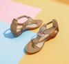 Women's Shoes Boho Glitter Wedge Sandals Women's Round Toe Thong Fashion Women's Shoes