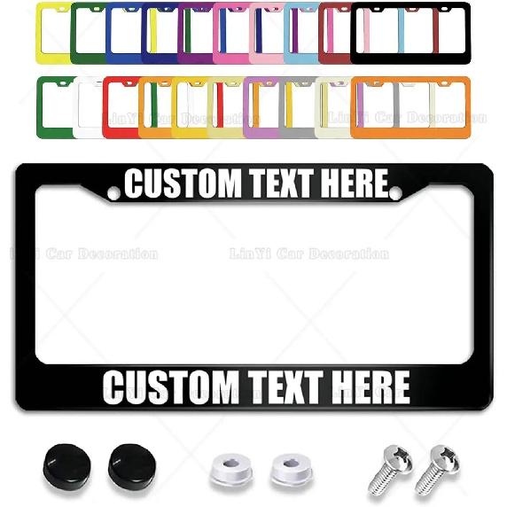 Custom License Plate Frame Add Your Text Image Logo Personalized License Plate Frame Custom License Plate Frames for Cars License Plate Covers Frames