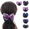Women Ladies Rose Ladies Barrette Headwear Hair Clip Snood Bow Hair Net Hairgrips