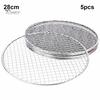 Puntos 5 шт./компл. круглая одноразовая решетка для гриля для барбекю, сетка для жарки, сковорода для выпечки барбекю