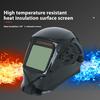 Solar Powered Welding Helmet with Light Large View Screen 4 Arc Sensor Auto Darkening Hood for Stick MIG TIG Cut DIN 16 UV/Infrared Protection