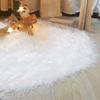 Fashion Home Decoration Children's Toy Carpet Christmas Plush Skirt Pure White Long Haired Christmas Tree Skirt