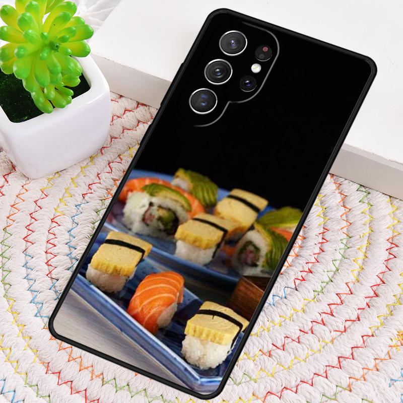 Japanese cuisine Sushi food Silicone Phone Case For Samsung Galaxy note 10 pro S26 S25 S24 S23 S22 S21 Plus S25Ultra Capa Cover