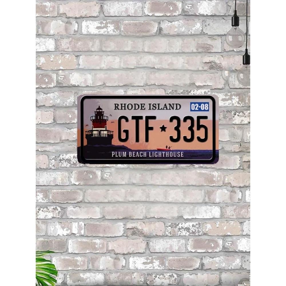 U.S. License Plate, U.S. Car License Plate, Metal, 15x30 Cm.
