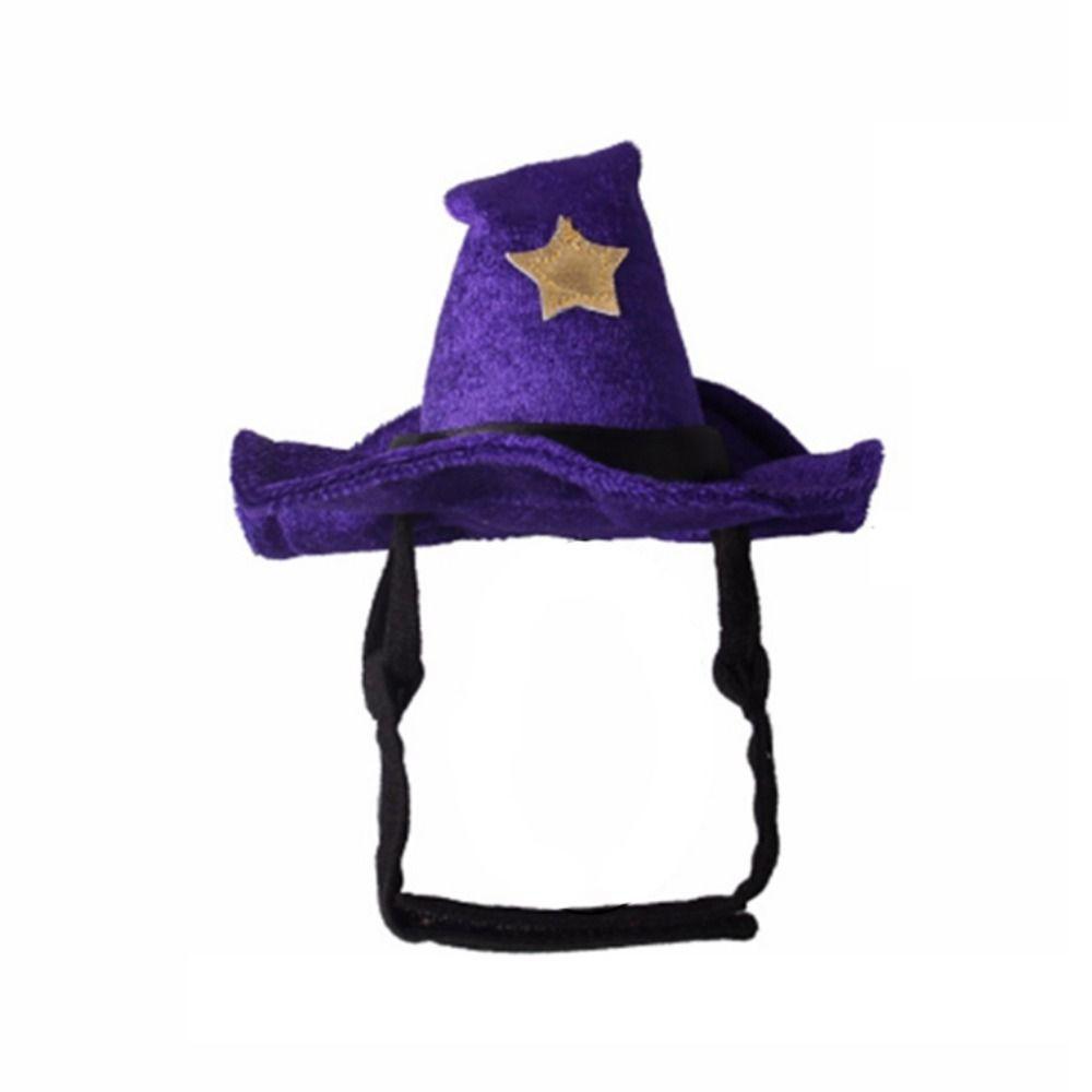 Breathable Cat Wizard Hat Adjustable Cat Spider Hat Funny Dog Cosplays Hat Halloween Party