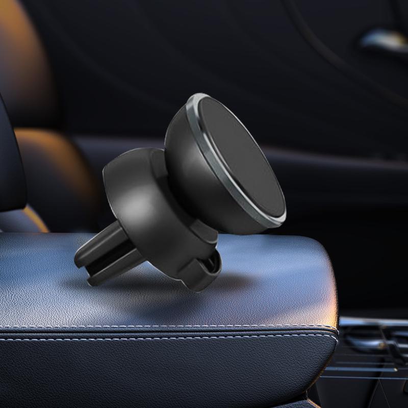 Магнитный держатель телефона на решетку воздуховода автомобиля на 360° - универсальное многофункциональное крепление-клипса
