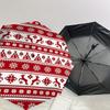 1PC Christmas, patternAutomatic Open/Close Umbrella with Windproof, 8-Rib Sturdy Canopy, Durable Ribs, Fashionable Design, Outdoor Accessory, Fun Prin