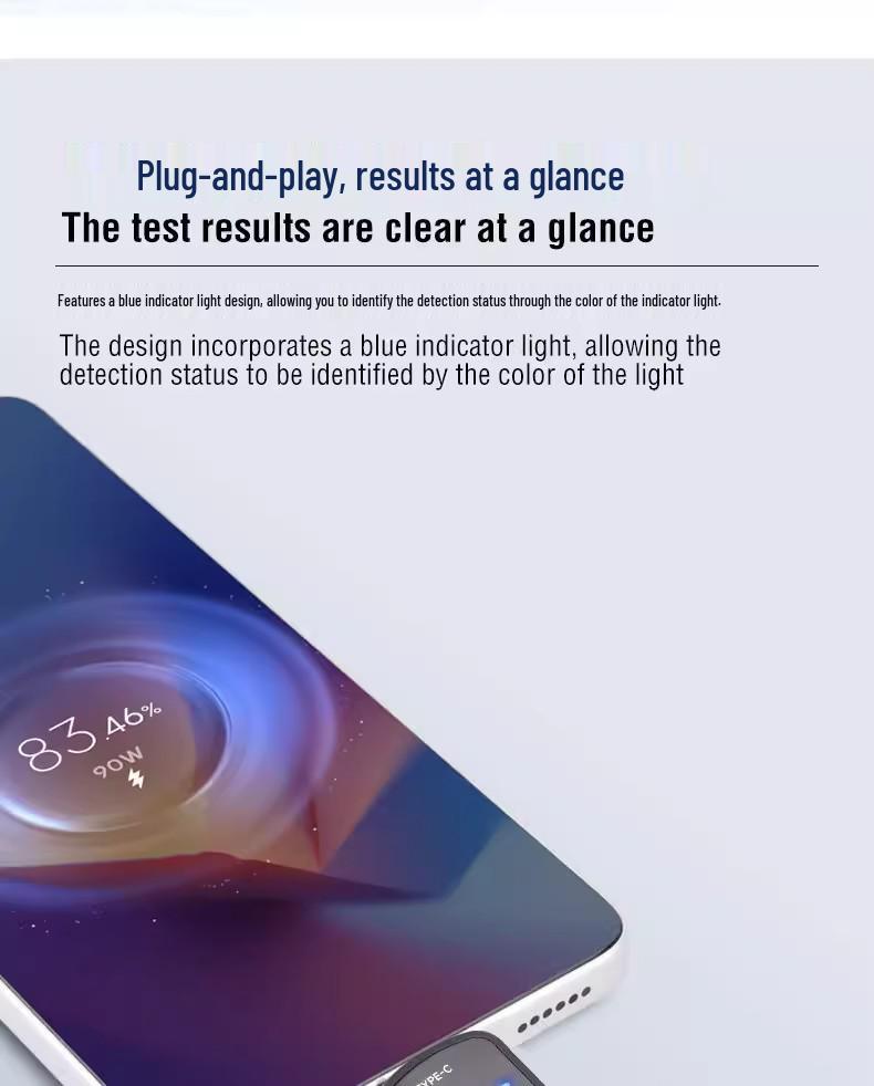 Universal Mobile Tail Plug Tester: Android & Apple Compatibility, No Disassembly Required