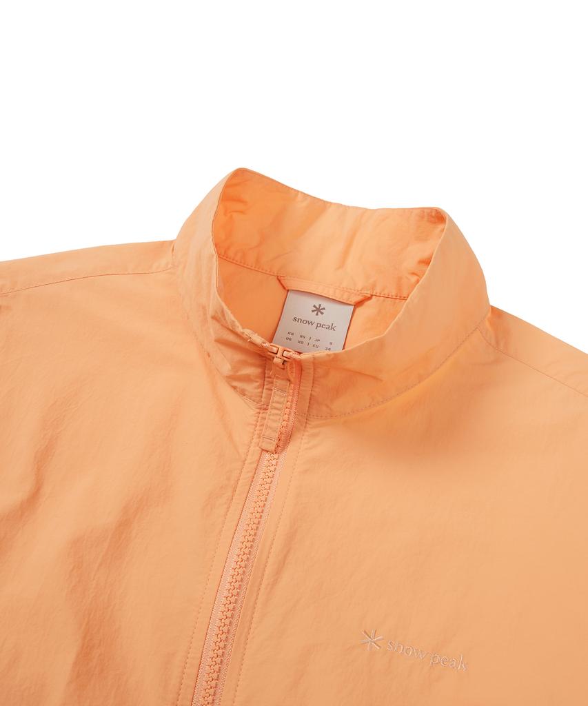 Snowpeak Apparel Таслан Женская тканая ветровка с воротником-стойкой Светло-оранжевая (S24Mwlwb51)