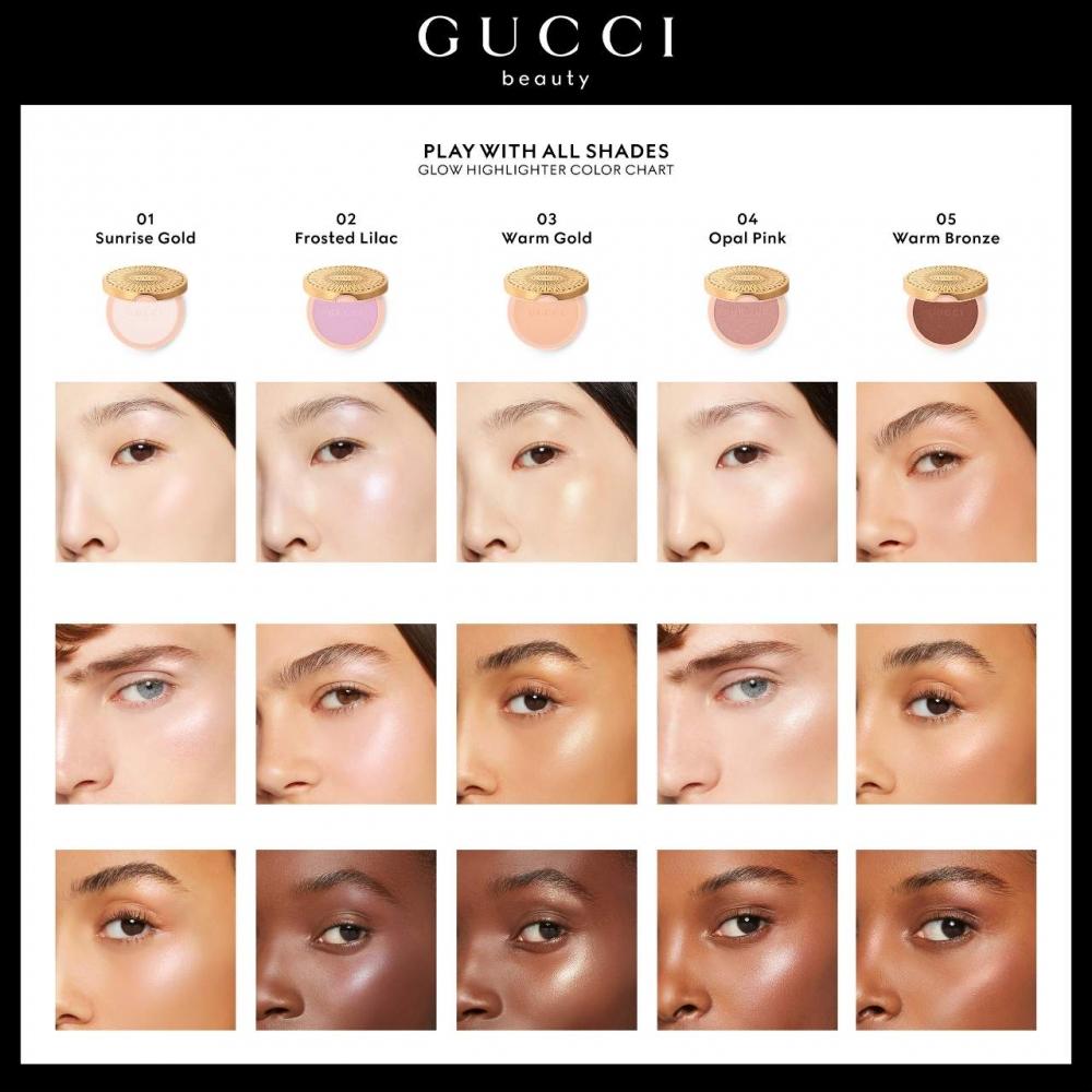 Gucci Glow Multi Use IlluminatinG Gel Powder HiGhliGhter 0.35 Oz 10 G 03 Warm Gold champaGne Gold