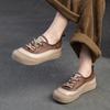 Flats Versatile Retro Genuine Leather Casual Mixed Colors Comfortable Soft Soled Women's Shoes