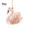 Christmas Tree Decoration Faux Crystal Animal Ornament, Acrylic Flat Print Hanging Decor Winter Holiday for Tree, Butterfly/Peacock/Bird/Swan Pendant,