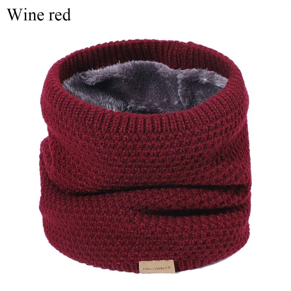 Утепленный подклад Гетра для шеи Вязаный лыжный шарф-труба Повседневная защита шеи Зима