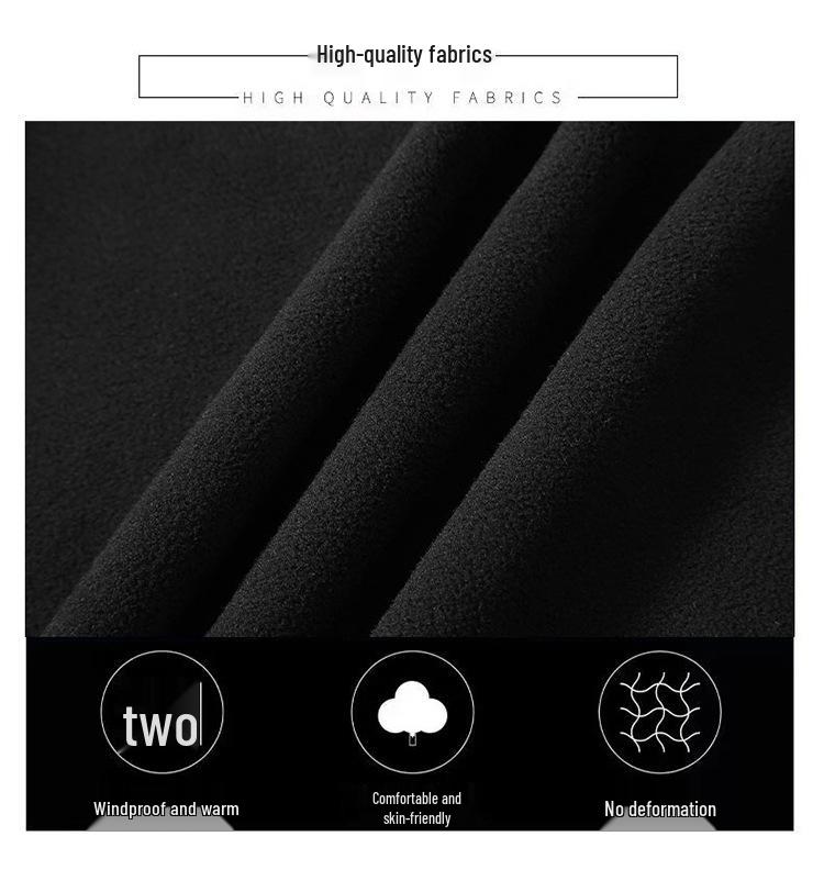 Men's Plus Size Thick Fleece Hooded Jacket - Extra Warm and Composite Design