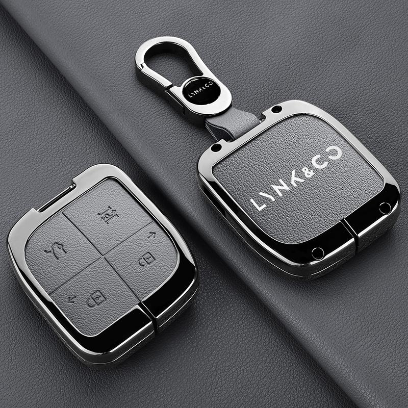 Чехол-брелок для смарт-ключа автомобиля из цинкового сплава и кожи Lynk & Co Lynk&Co 08 - Корпус брелока Чехол для автомобильного ключа Аксессуары