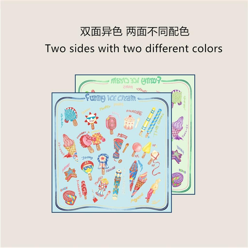 70CM Handmade Double-Side Printed Imitation Silk Scarf Roll Edge Luxury Pattern High Quality Women Scarf Wraps Echarpes Foulards