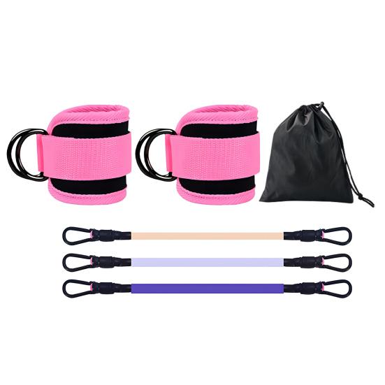 Фитнес ремешок на лодыжку с 3 эспандерами для тренировки ягодиц, тренировки ног, махов назад, ягодиц, отводящих мышц бедра, упражнений для тела, эспандеры для лодыжек с манжетами